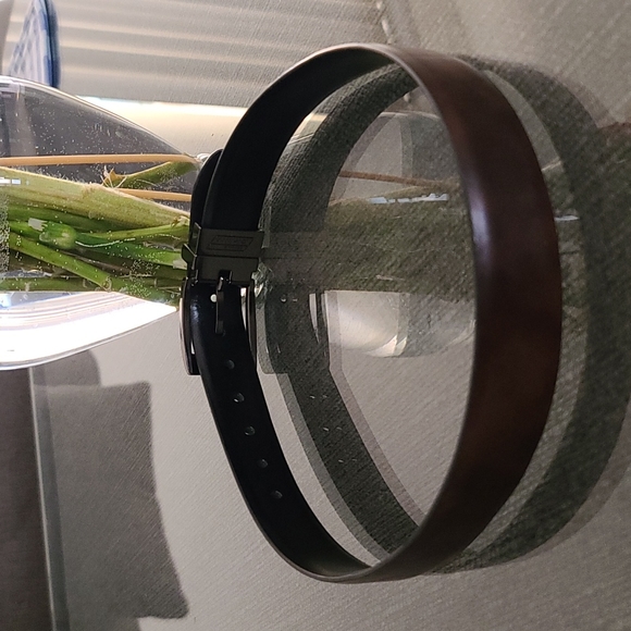 Dickies Reversible Black Brown Vegan Leather Slim Belt Boys S 22-24 Waist - Picture 4 of 14